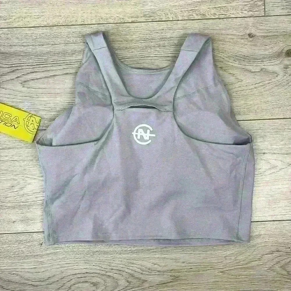 Women's Nautica Competition Crop Top Light Grey Heather NWT Multiple Sizes - Picture 2 of 6